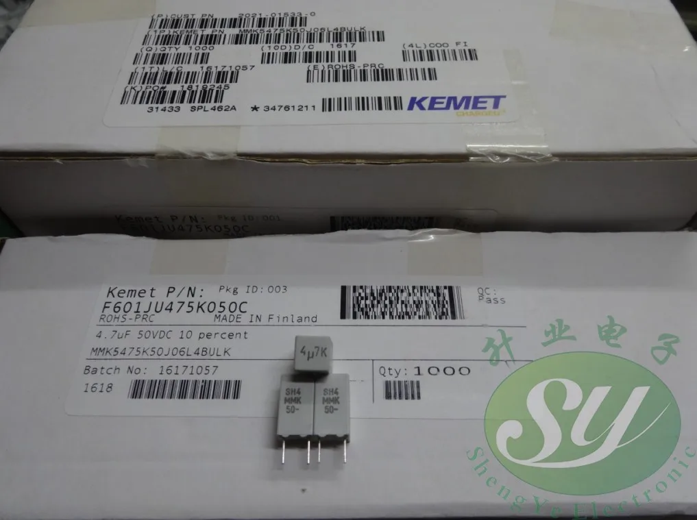 

2019 hot sale 10pcs/30pcs KEMET EVOX MMK5 Series 4.7uf/50v 4u7 475 New Film Capacitor 5mm audio capacitor free shipping