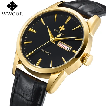 WWOOR Unisex Luxury Hour Date Montre Homme Quartz Watches