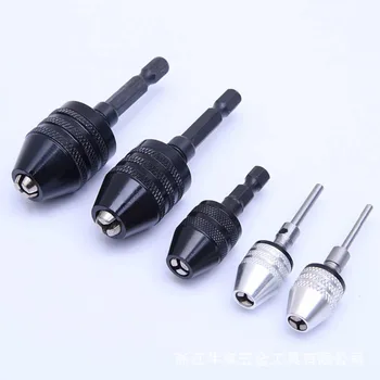 

1pc Mini 0.6-0.8mm Electric Grinder Drill Chuck +6.35mm Hex Shank Universal Drill Bit Converter Screwdriver Driver Adaptor