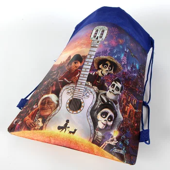

COCO Drawstring Bag 10pcs Cartoon Non-Woven Fabric s Movie Backpack Birthday Party Gift For Kids bags