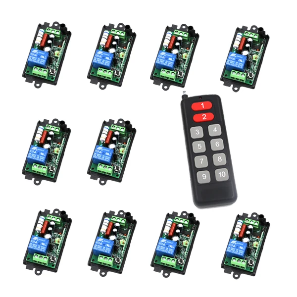 AC 110V 220V 1CH 10A Remote Control Switch Radio Receiver Module and