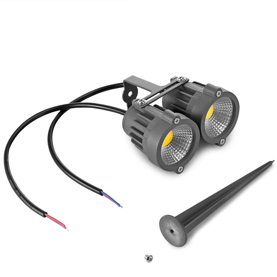 Levou as Luzes do Jardim ao ar Água para Jardim do Pátio Led com Pico Ip65 à Prova Livre Duplo Gramado Luz Spotlight Lâmpada d' Caminho ac 12v 10w Cob 14 Cheap Luminárias gramado