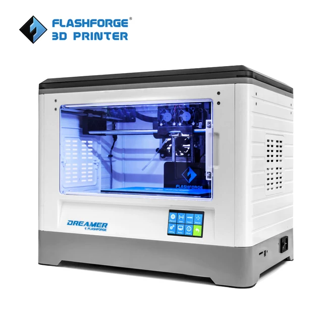 Cheap Flashforge 3D Printer 2018 FDM Dreamer Dual color print WIFI and touchscreen W/2 Spool Fully Assembled 3D Drucker