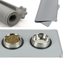 Водонепроницаемый Pet Коврики для собаки кошки силикона ПЭТ Еда Pad ПЭТ Чаша питьевой Коврики собака Кормление место Коврики легко мыть