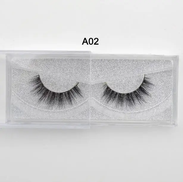 

Visofree False eye lashes handmade natural make up 1 pair False eyelashes sexy Extension for Beauty Makeup 3D Mink Lashes A02