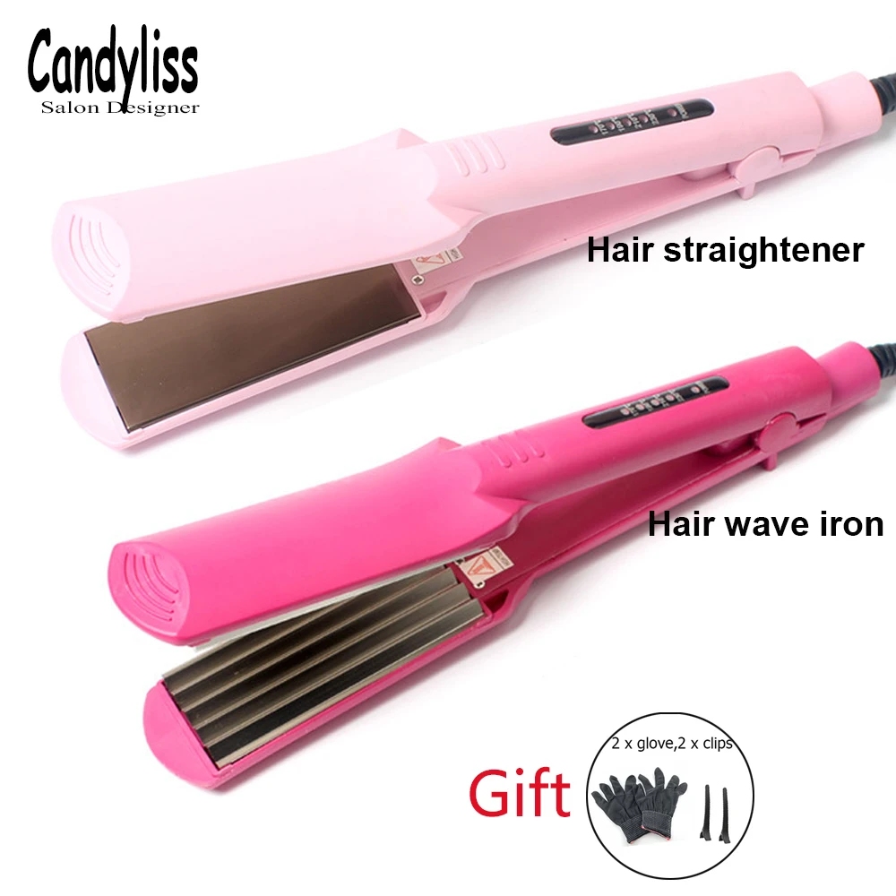

Temperature Control Corrugated Curling Hair Straightener Crimper, Fluffy Small Waves Hair Curlers Curling Irons Styling Tools
