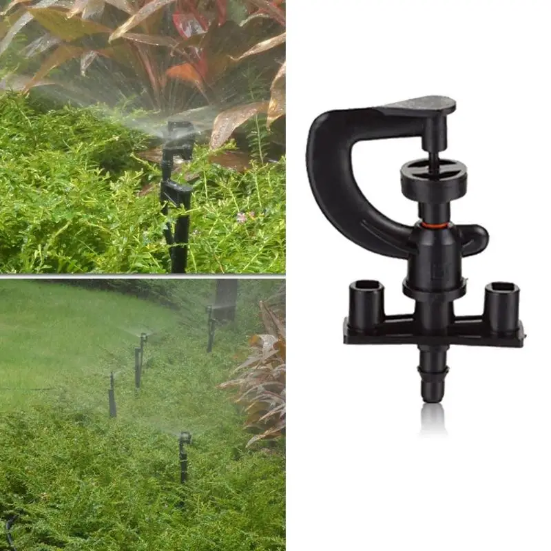 

50 Pcs Garden Microsprinkler With Barbed Connector Micro Wheel Middle Distance Sprinkler Micro Lawn Watering Irrigation