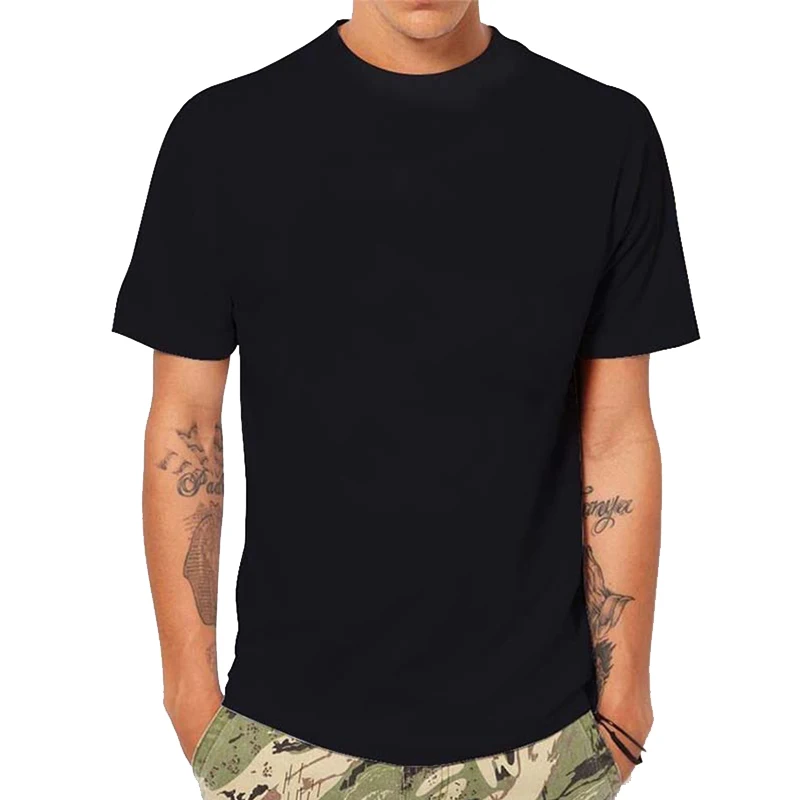 

Solid Color T-shirts Short Sleeve O-neck Cotton Print T shirt