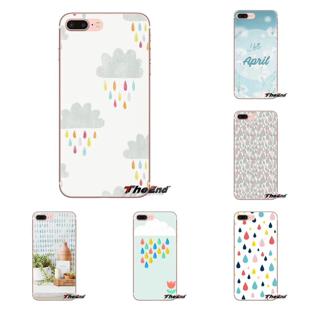 For Samsung Galaxy S3 S4 S5 Mini S6 S7 Edge S8 S9 S10 Plus Note 3 4 5 8 9 April Showers Wallpaper Transparent Soft Cases Covers |