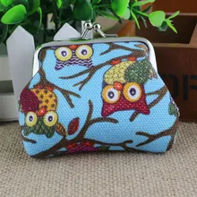 Woweino 2016 Brand new women girls fashion cute animal coin purses Canvas bag small wallets owl coin Clutch Bag 1PC Gift