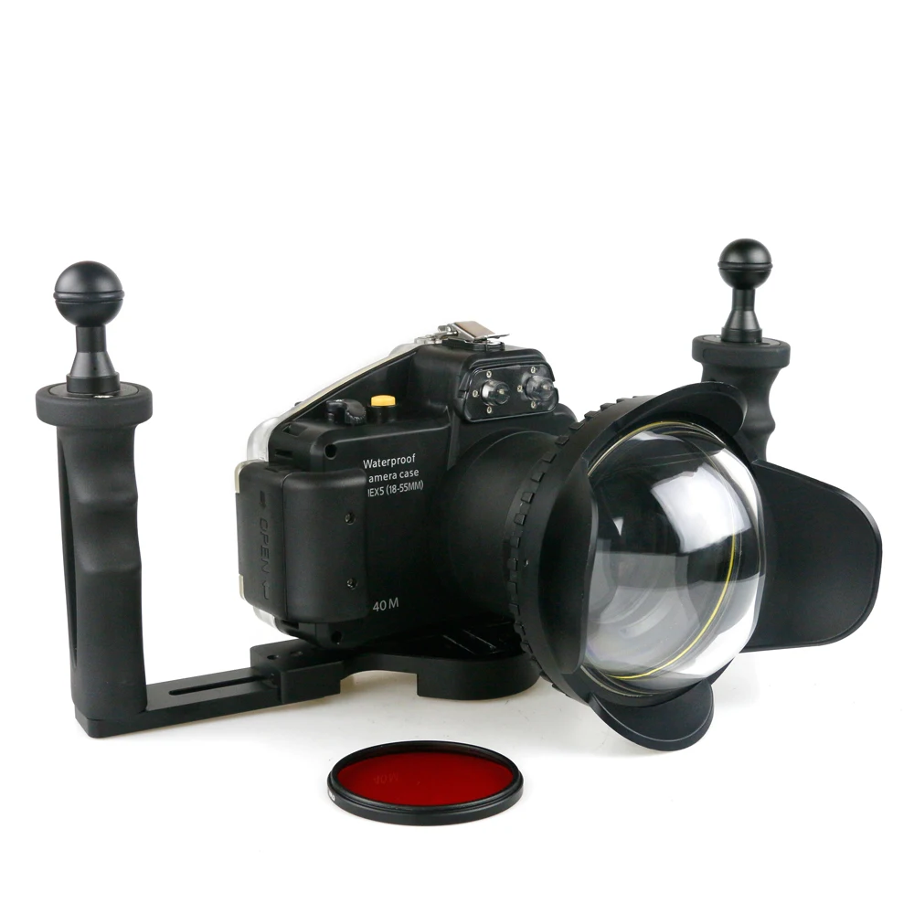 Scuba Diving Underwater 40m Shooting Case for Sony NEX5 18-55mm Camera Waterproof Housing Cover Camera Bag Essential Accessories