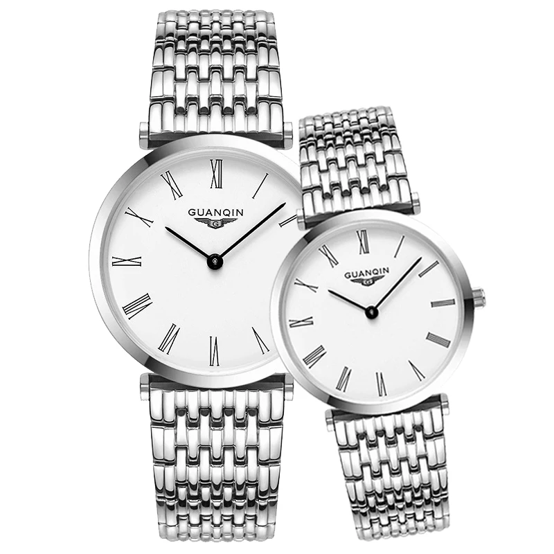 BEST SELLER  GUANQIN Couple Watch Set 2019 Men's Women Wristwatch Luxury Quartz Watch Women Clock Ladies Wrist l