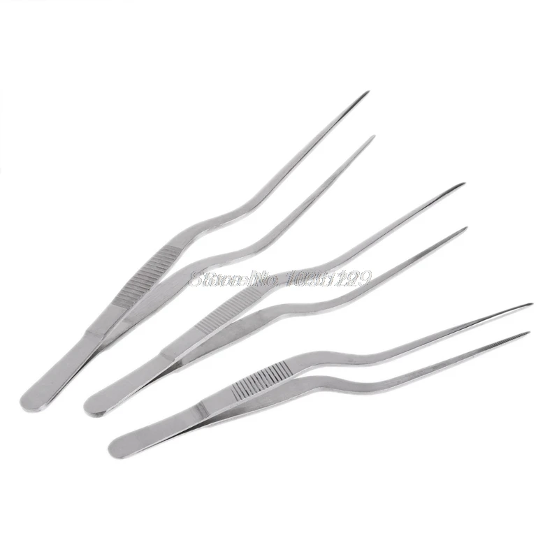 Bending Ear Cleaner Tweezer Stainless Steel Medical Forceps Earwax