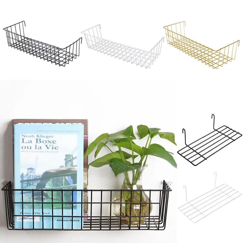 

Wall Hanging Decoration Iron Art Storage Rack Wall Display Multi-function Mesh Wire Metal Wall Shelf