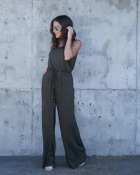

2019 Summer Jumpersuits Women Ladies Clubwear Playsuit Rompers Womens Jumpsuit Loose Party Wide Leg Pants Trousers New