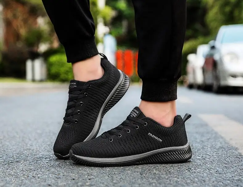 Exclusive New Mesh Men Casual Shoes Lac-up Men Shoes Lightweight Comfortable Breathable Walking Sneakers Tenis Feminino Zapatos