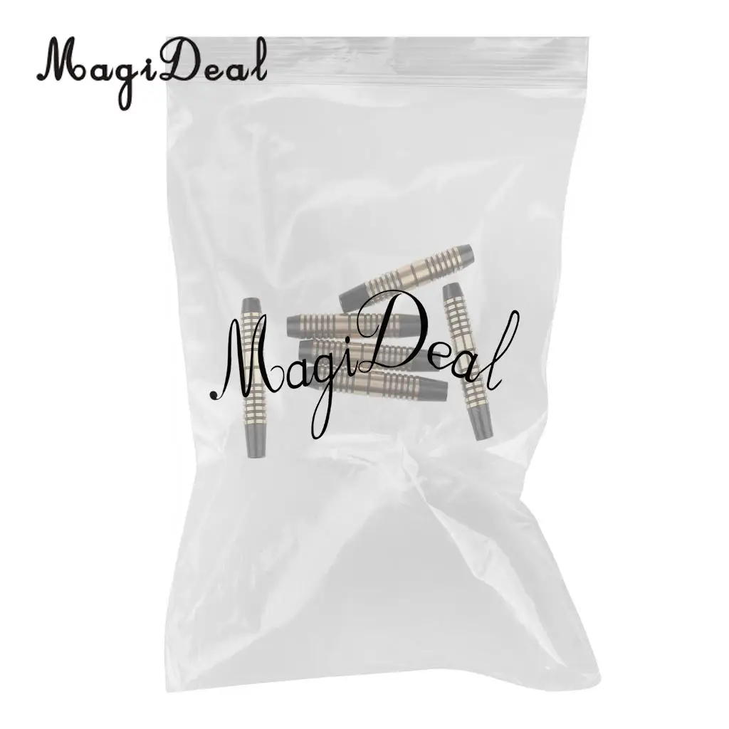 MagiDeal Solid Brass 6Pcs Pro 16 Grams Brass Barrels for Professional Competitions Soft Tip Darts & Steel Tip Electronic Darts