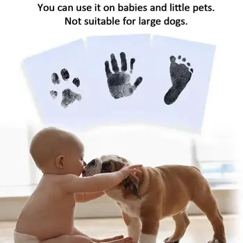 

2PCS Baby Non-Toxic Handprint Footprint Imprint Kit Baby Souvenirs Casting Newborn Footprint Ink Pad Infant Clay Toy Gifts