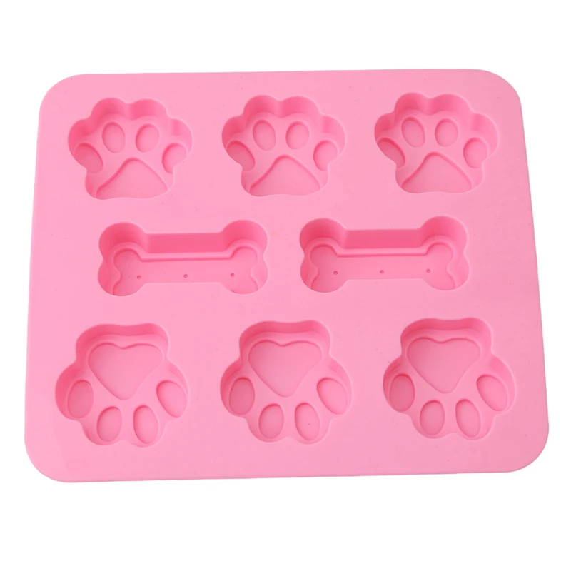 Fun Lovely Biscuit Cake Mold Puppy Paw & Bone Shape Kitchen Multifunctional Silicone Baking Pastry Deserts Cookies Mould G894600|baking pastry|shaped