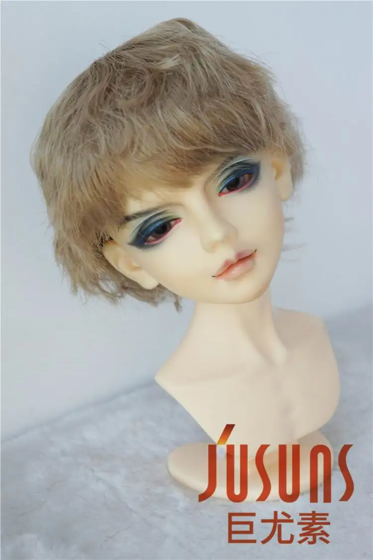 JD043 1/6 1/4 1/3 короткий курчавый BJD парики для YOSD MSD SD легкое кудрявое синтетическое волокно 6-7 дюймов 7-8 дюймов 8-9 дюймов аксессуары для кукол - Цвет: 8-9inch KK Ash Blond