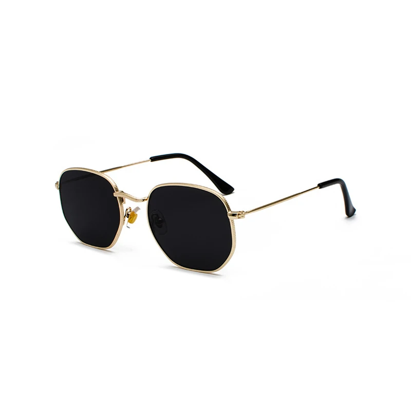 Iboode, новые винтажные золотые солнцезащитные очки, мужские квадратные металлические оправы, серебристые, коричневые, черные, маленькие солнцезащитные очки, женские, унисекс, Летний стиль, оттенки