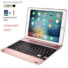 For iPad Air 2 Wireless Bluetooth Keyboard Case For iPad Air 2 A1566 A1567 Tablet Flip Cover For iPad Pro 9.7 2016 A1673+Stylus