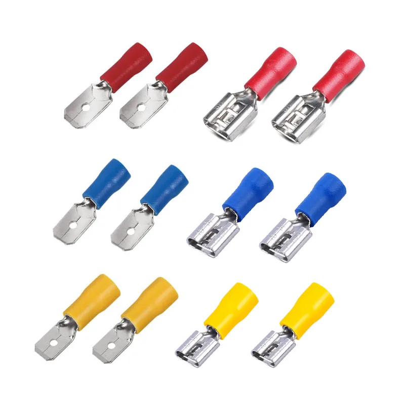 100 шт. FDD MDD1.25-250 2-250 5 5-250 женские и мужские изолированные электрические обжимные