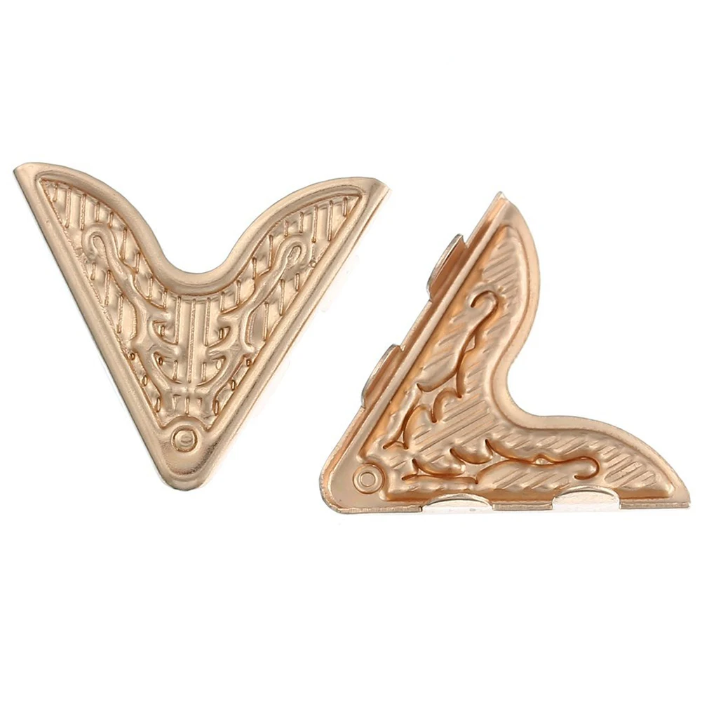 

100pcs Engraved pattern Book Fitting Book Corner Protection Corner Rose Gold