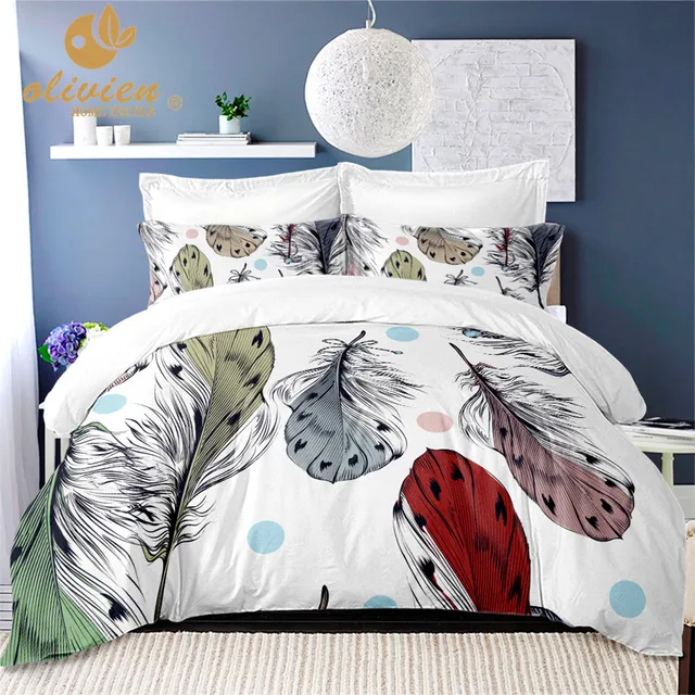 Feather Comforter Bedding Sets Dream Catcher Duvet Cover Queen Colorful