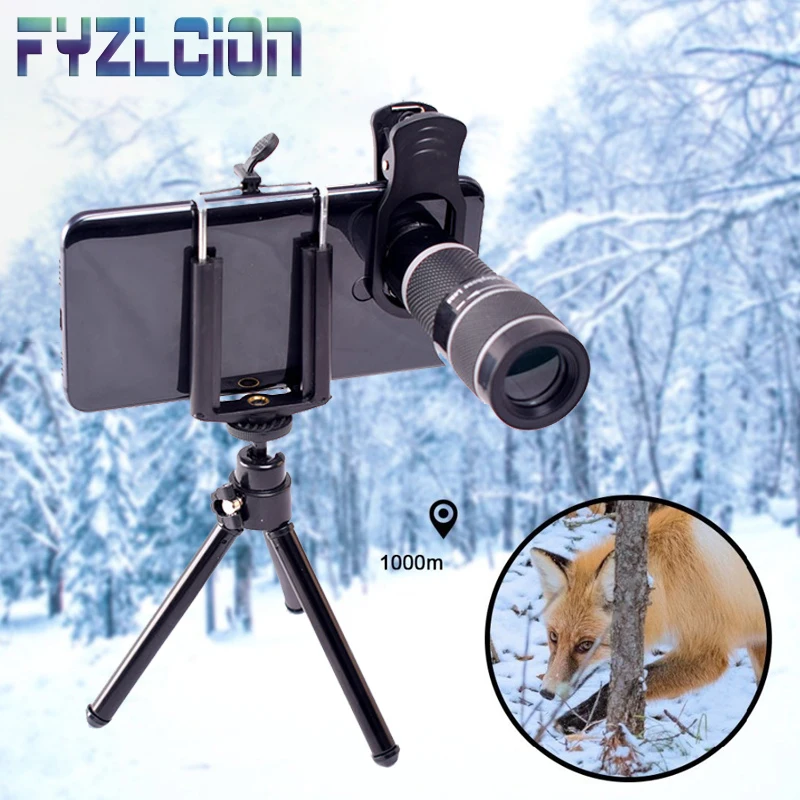 18x Zoom Telescope Mobile Phone Lens for Samsung Smart Phone Universal Clip With a Tripod Phone Zoom Lens