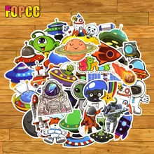 

50Pcs/pack Space Stickers Alien Spaceship Stickers for children Skateboard Laptop Car Bicycle Luggage Decal Waterproof Sticker