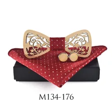 Модные карманные квадратные деревянные мужские подарки мужские галстуки Набор роскошный галстук Мужские аксессуары Hankerchief галстуки-бабочки