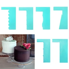 Кухонный торт шаблон скребок желе мусс крем шпатель край более Плавная форма для печенья инструмент для украшения выпечки формы для торта