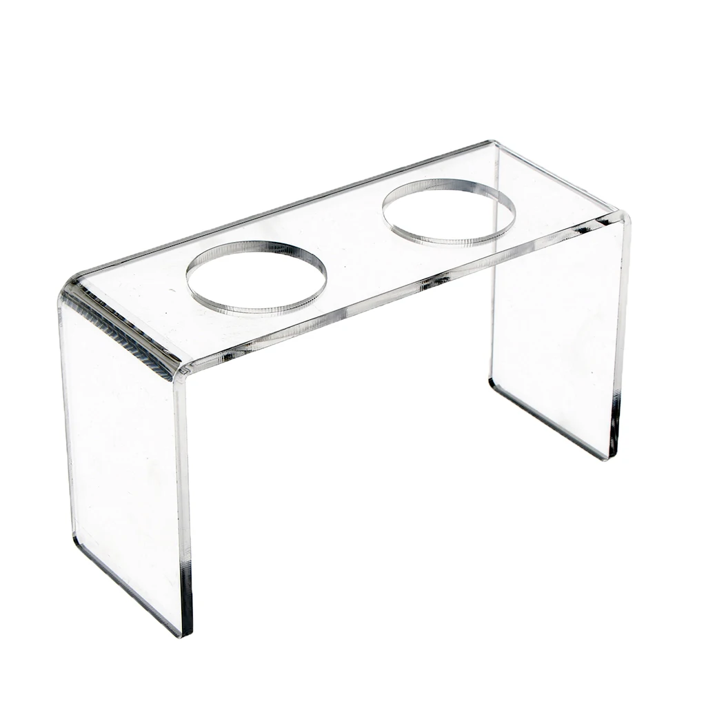 2 Holes Acrylic Ice Cream Stand Holder for Ice Cream Cake Candy Display Tools Baby Showers Party Birthday Decoration