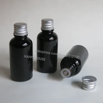 

360 x 30ml Black Glass Essential Oil Bottle With Aluminum Lids