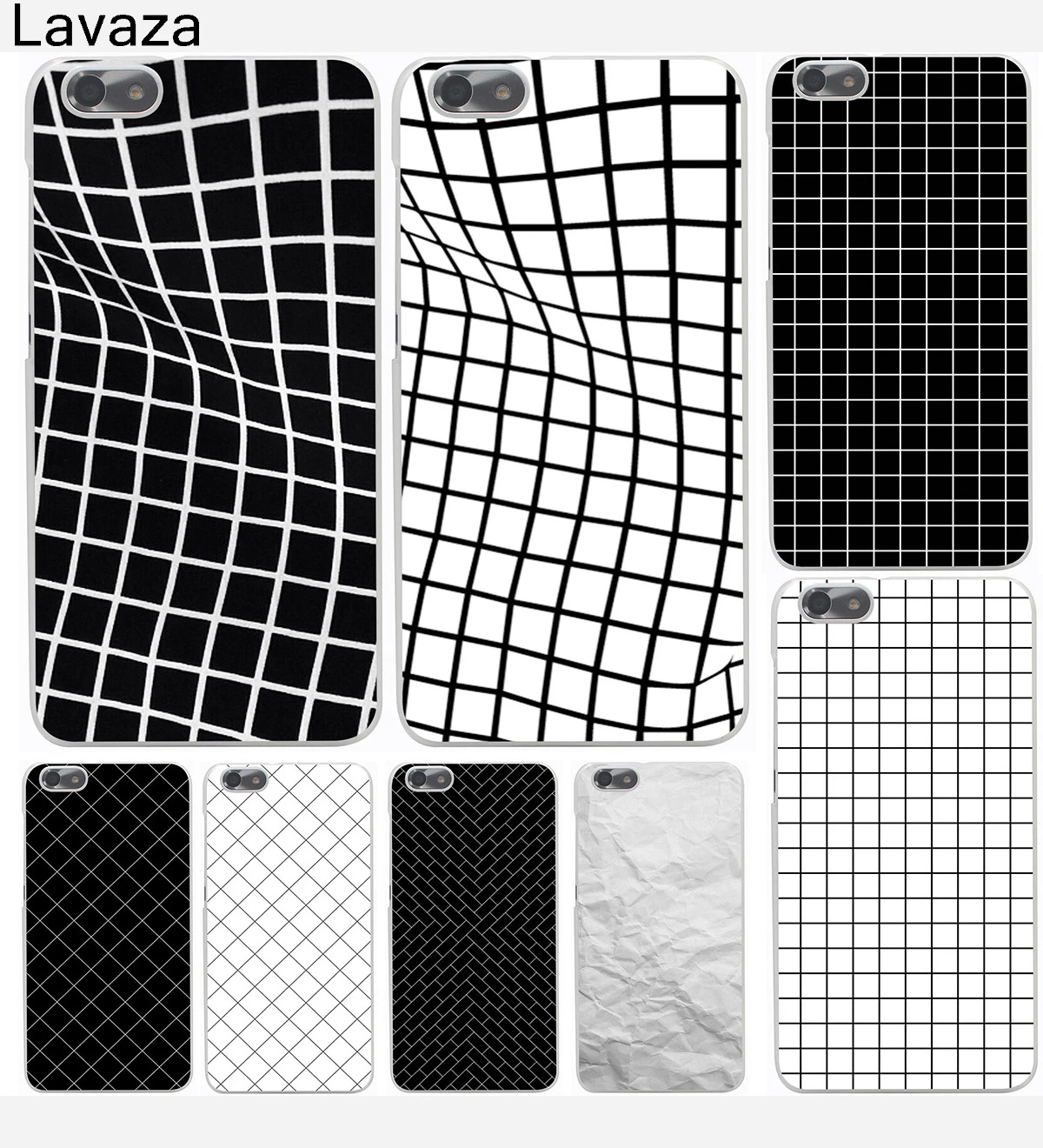 

Lavaza Black and white lattice Hard Phone Cover for Huawei P8 P9 P10 P20 P30 Lite Plus P20 P30 Pro P smart 2019 Case