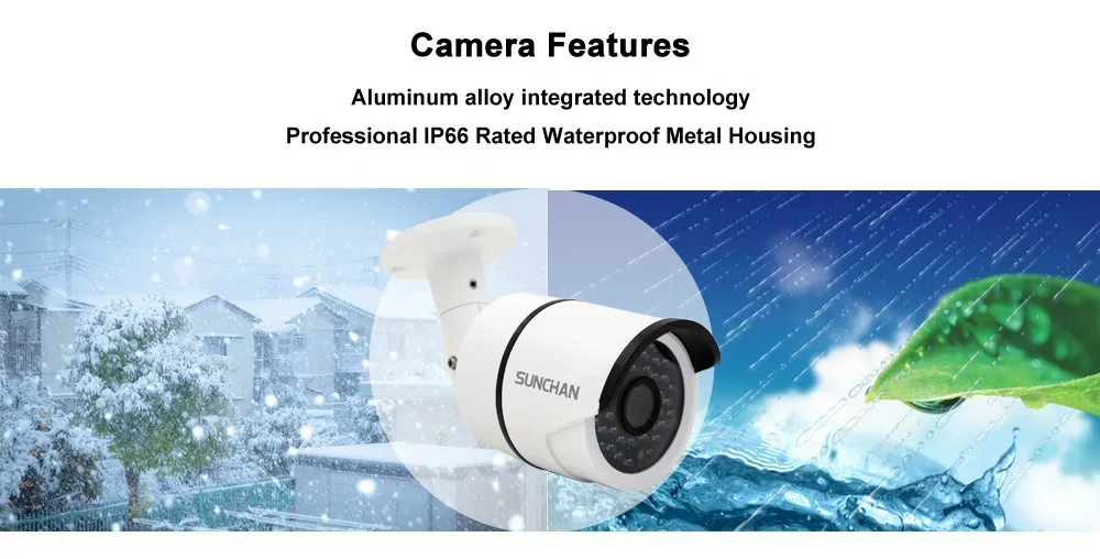 SunChan 8CH CCTV Системы 1080P AHD-H 8CH CCTV DVR 8 шт. 2.0MP камера скрытого наблюдения CCD 1920*1080 кабель для камеры CCTV Системы