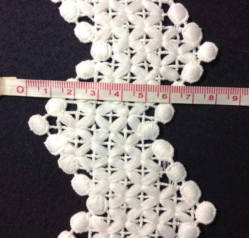 

8cm milk fibre embroidery lace trim,high quality Eco-friendly soft touch flower lace trimming,XERY-YD050534