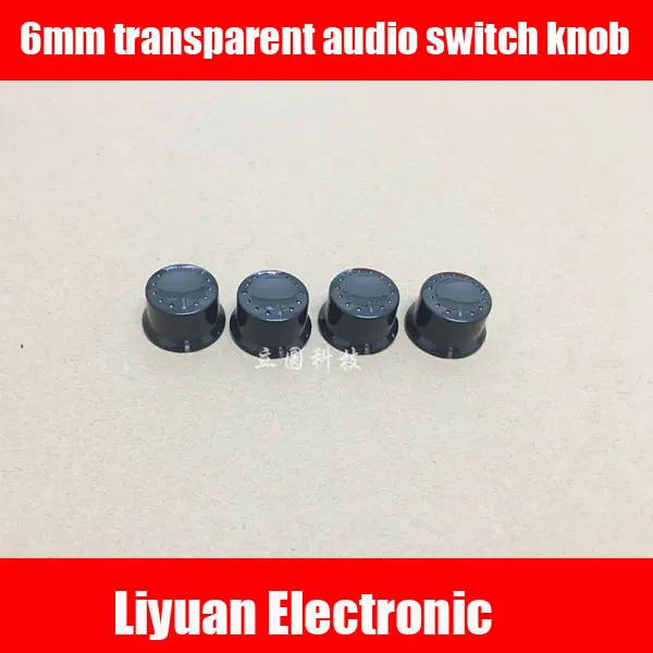 

20pcs High-grade translucent audio switch knob cap 6mm flower shaft Translucent potentiometer knob cap audio 25*15MM