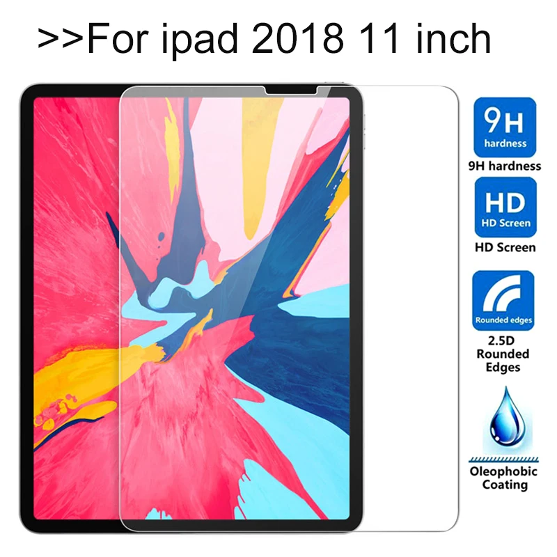 

9H Full Cover Tempered Glass For Apple iPad Pro 11 inch 2018 Screen Protector Protective Glass For iPad Pro 11 protection Film