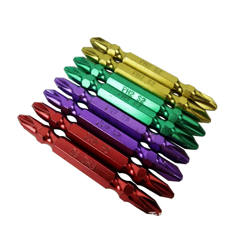 

High quality 10pcs pneumatic screwdriver head rigid 65MM cross Phillip double wind Tsui nozzle strong magnetic batches precision