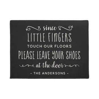 

Please Remove Your Shoes Personalized DoormatHome Decoration Entry Non-slip Door Mat Rubber Washable Floor Home Rug Carpet