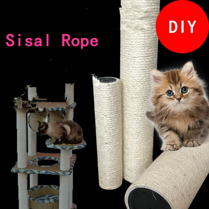Sisal Rope for Cat Tree Cat Climbing Frame DIY cats scratching post toys making desk legs binding rope for cat sharpen claw