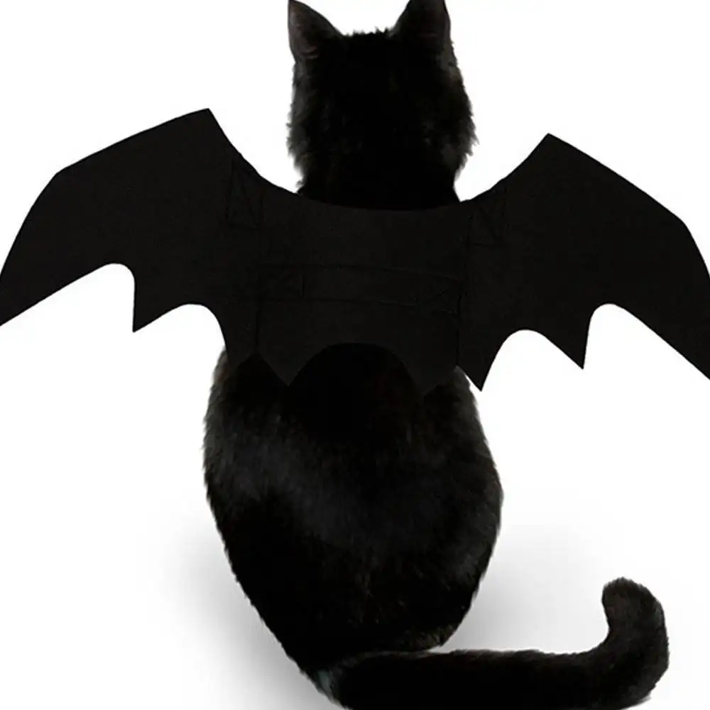 

2019 Halloween Pet Dog Costumes Bat Wings Vampire Black Cute Fancy Dress Up Halloween Pet Dog Cat Costume