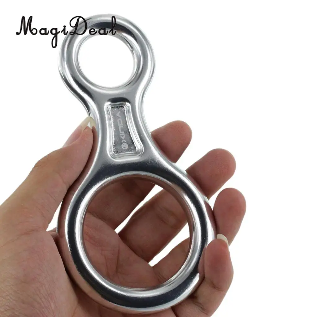 MagiDeal Figure 8 Mountaineering Climbing Rappelling Ring Belay Device 35KN  for Tree Climbing Caving Camping Travell Accessory