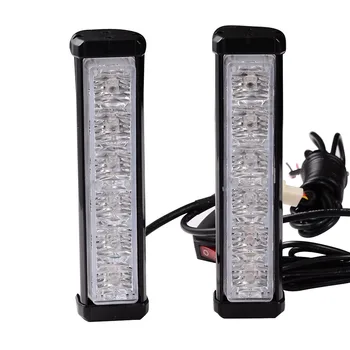 

1 Kit 12V 12 LED Warning Emergency Beacon Strobe Flash Light Bar Car Truck Red / Blue Flashing Color Car Styling