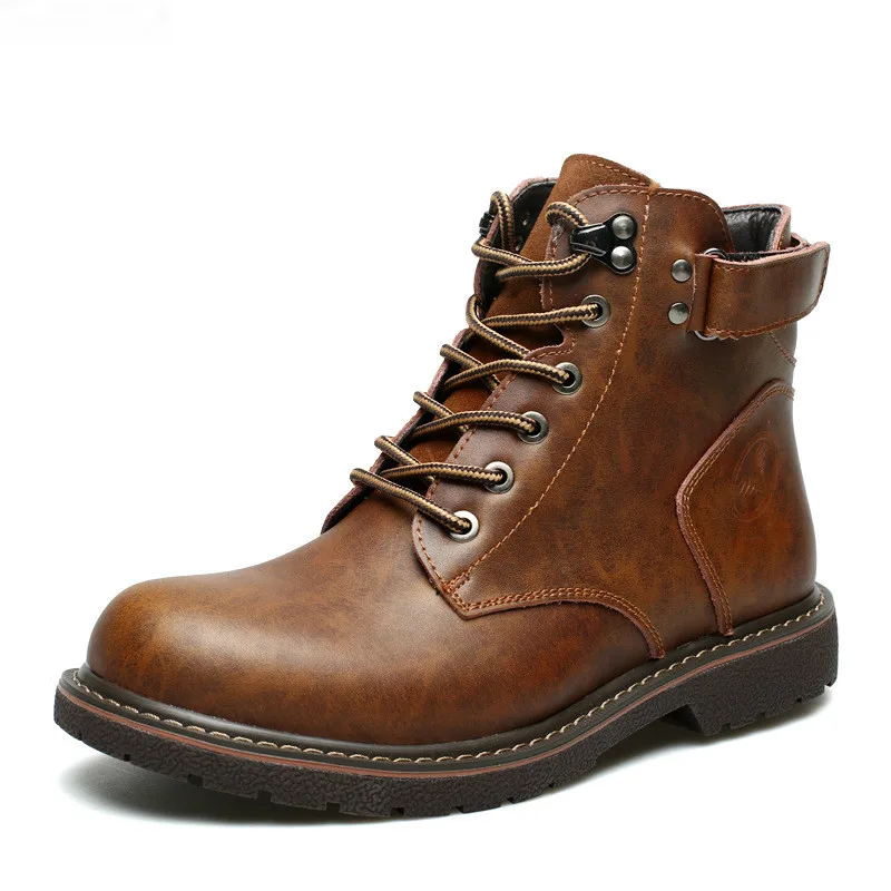 

Spring and autumn genuine leather men boots adult casual men shoes military boots