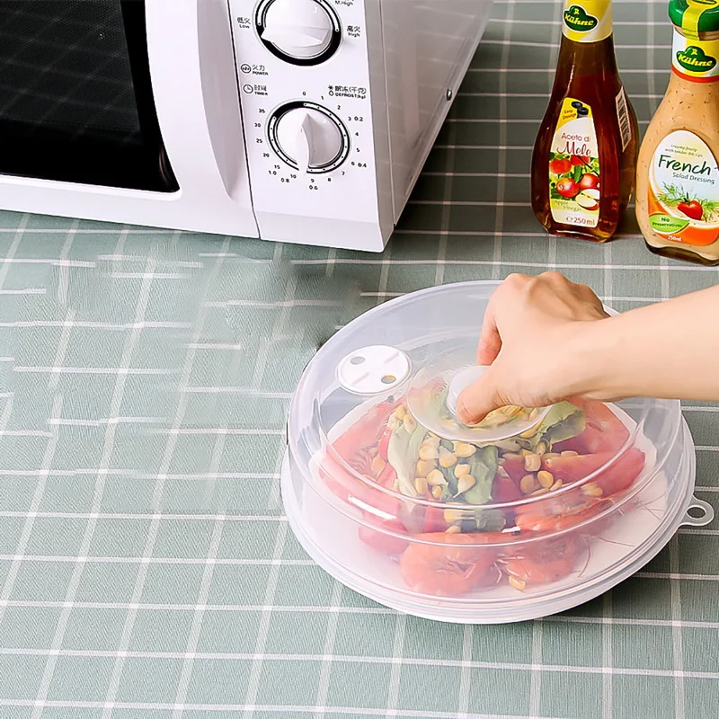 

Dozzlor Microwave Plastic Food Heated Sealed Cover Kitchen Reusable Dish Storage Lid Multifunction Dustproof Fresh Keeping Lids