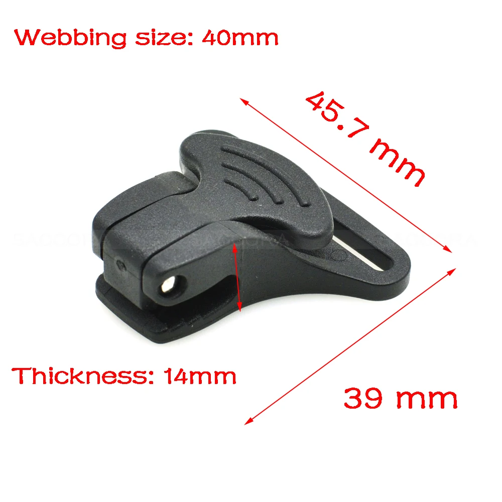 40mm bing Black Plastic Snap Hook Clip For Bag Backpack Accessories