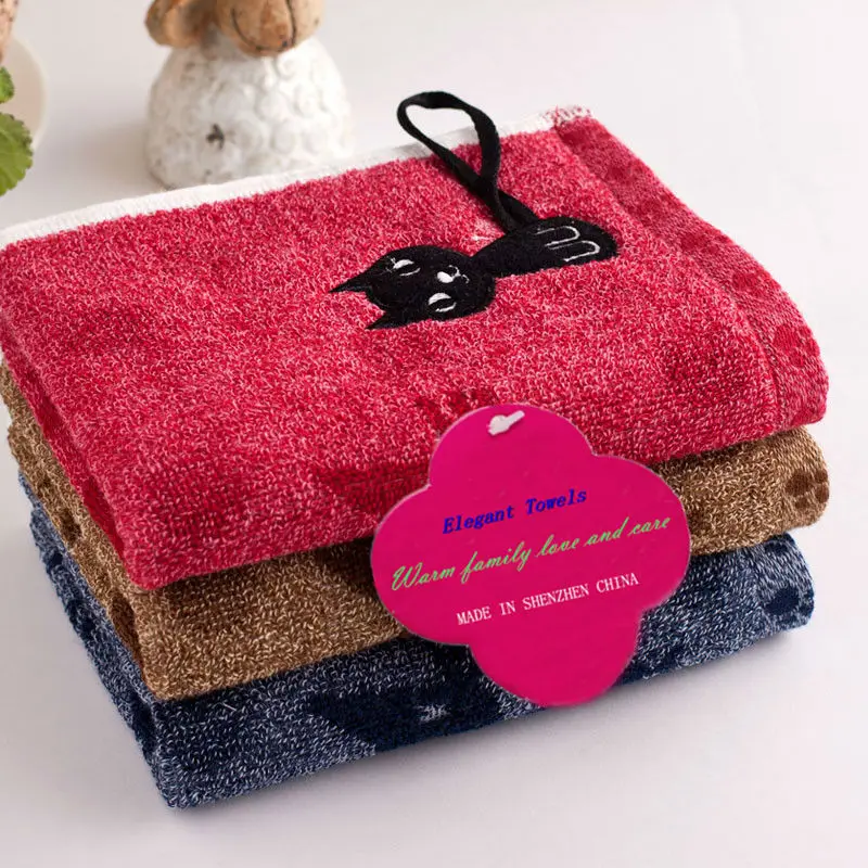 Cute Cat Cotton Absorbent Towel  Supermarket Towel...